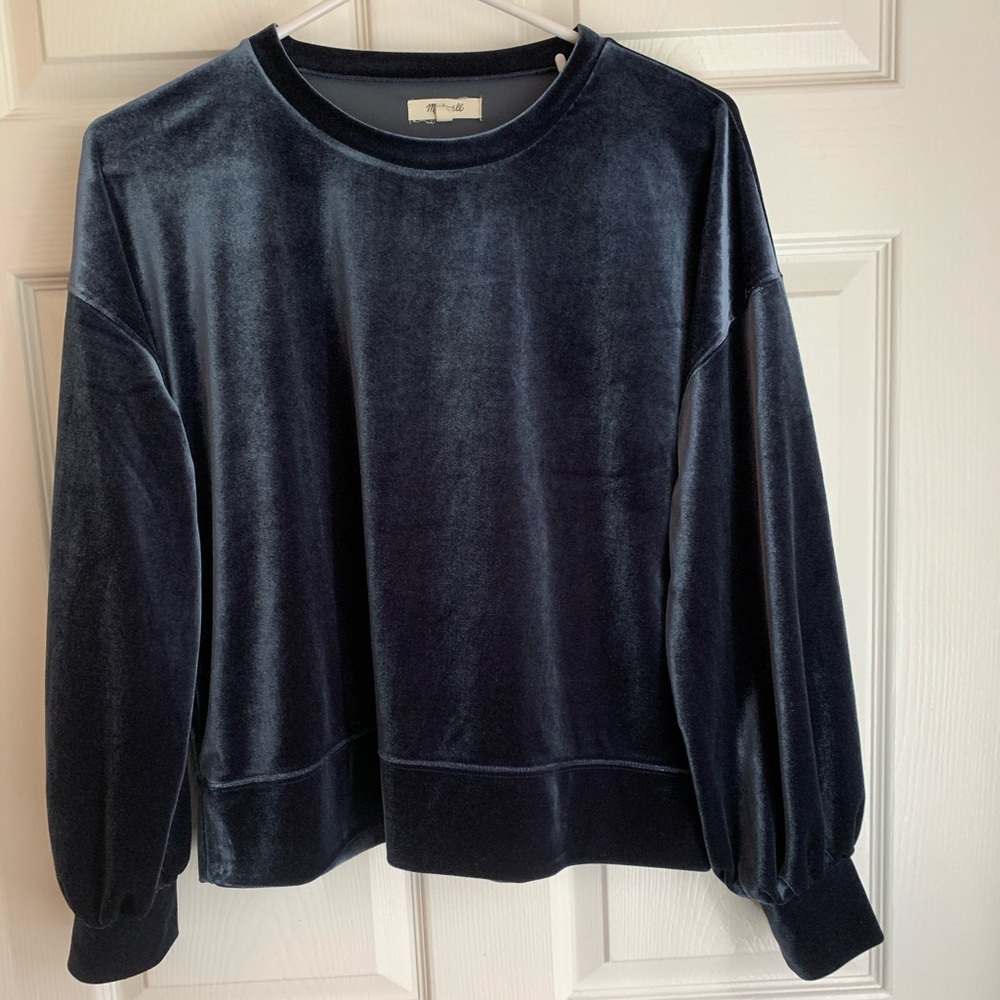 Madewell velour sweatshirt top